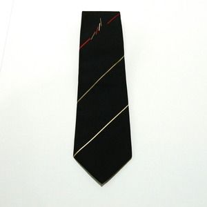 Vintage Mort Wallin Mens Tie Silk Contemporary Striped Necktie Italy
